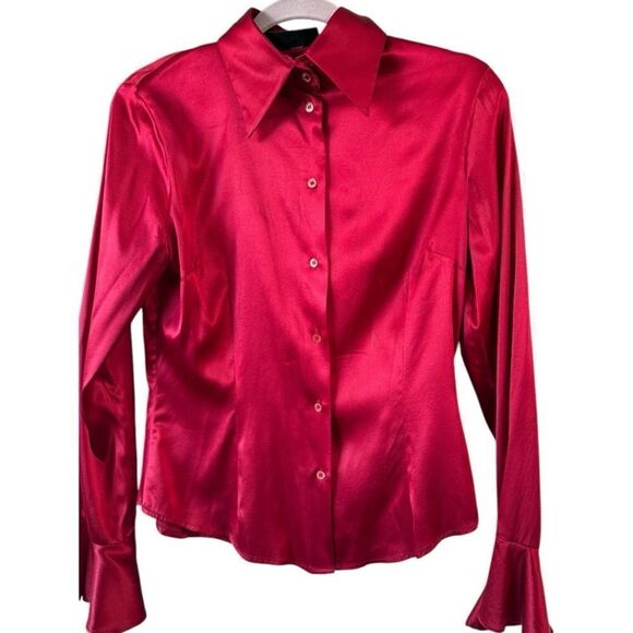 Lord & Taylor vintage silk blend blouse. Bell sleeves double collar buttons. Sz4 - Picture 1 of 6